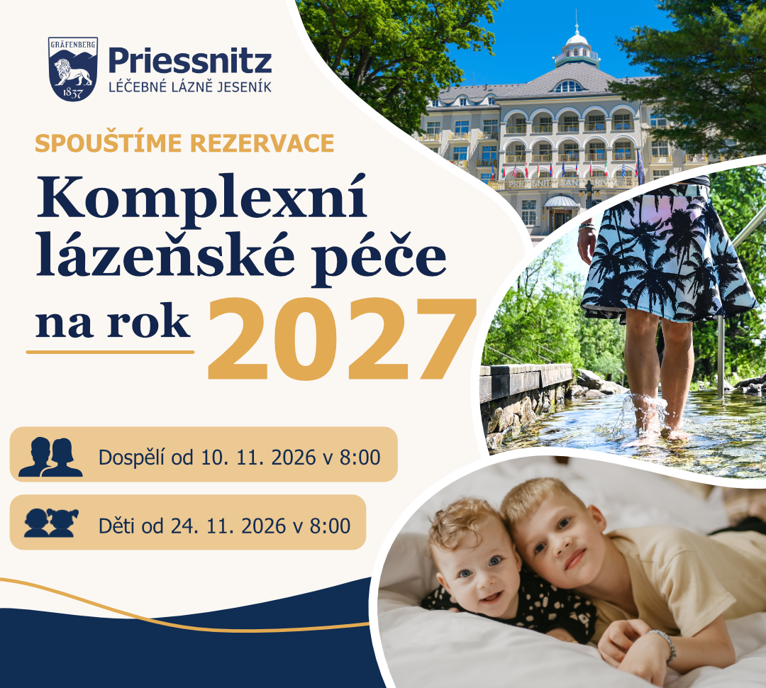Spouštíme rezervace komplexní lázeňské péče na rok 2027