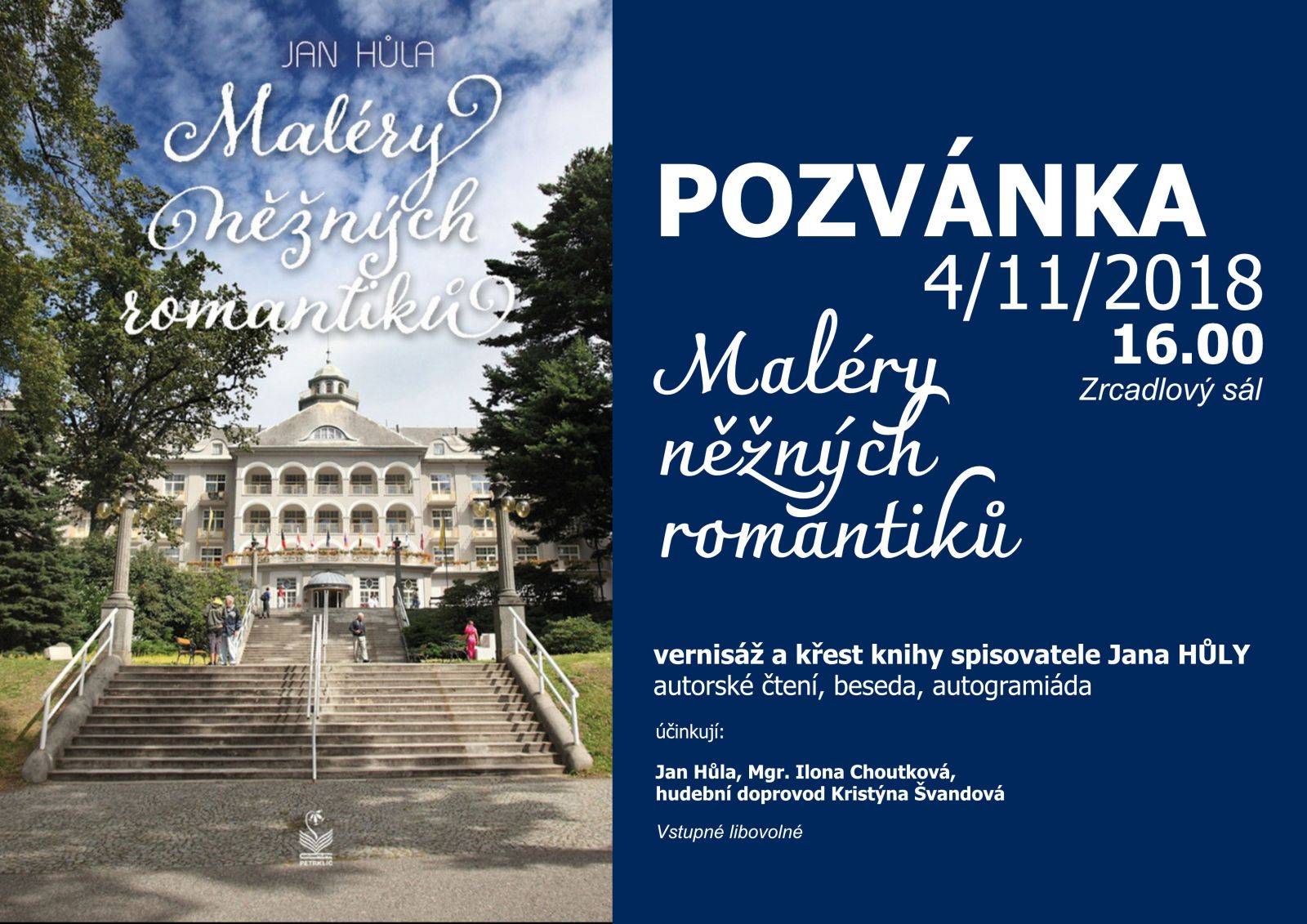 Křest a vernisáž knihy Jana Hůly