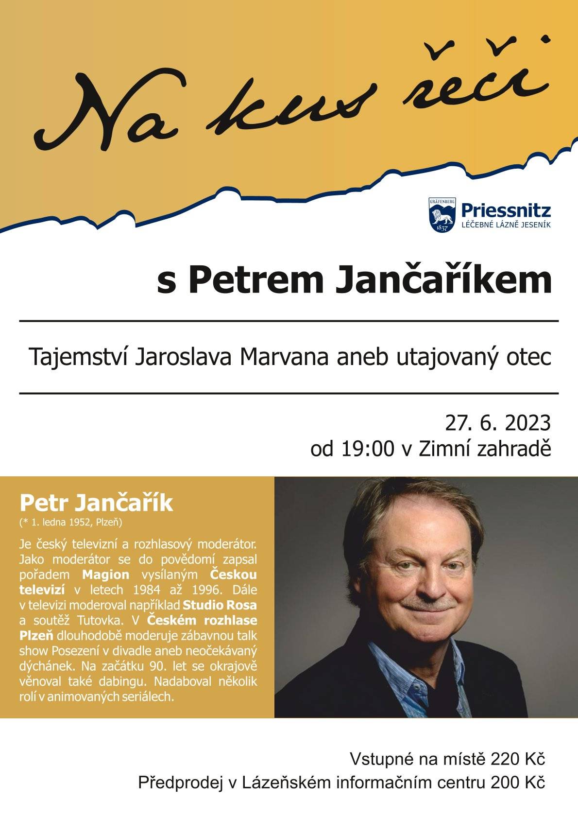 Na kus řeči s Petrem Jančaříkem