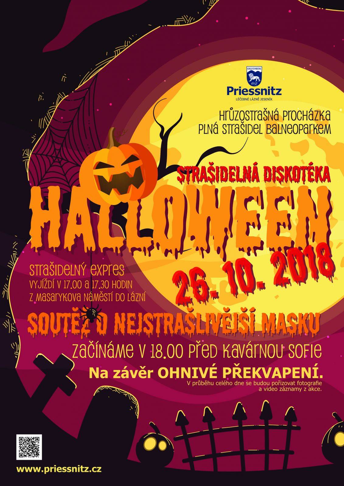 Halloweenská strašidelná procházka Balneoparkem