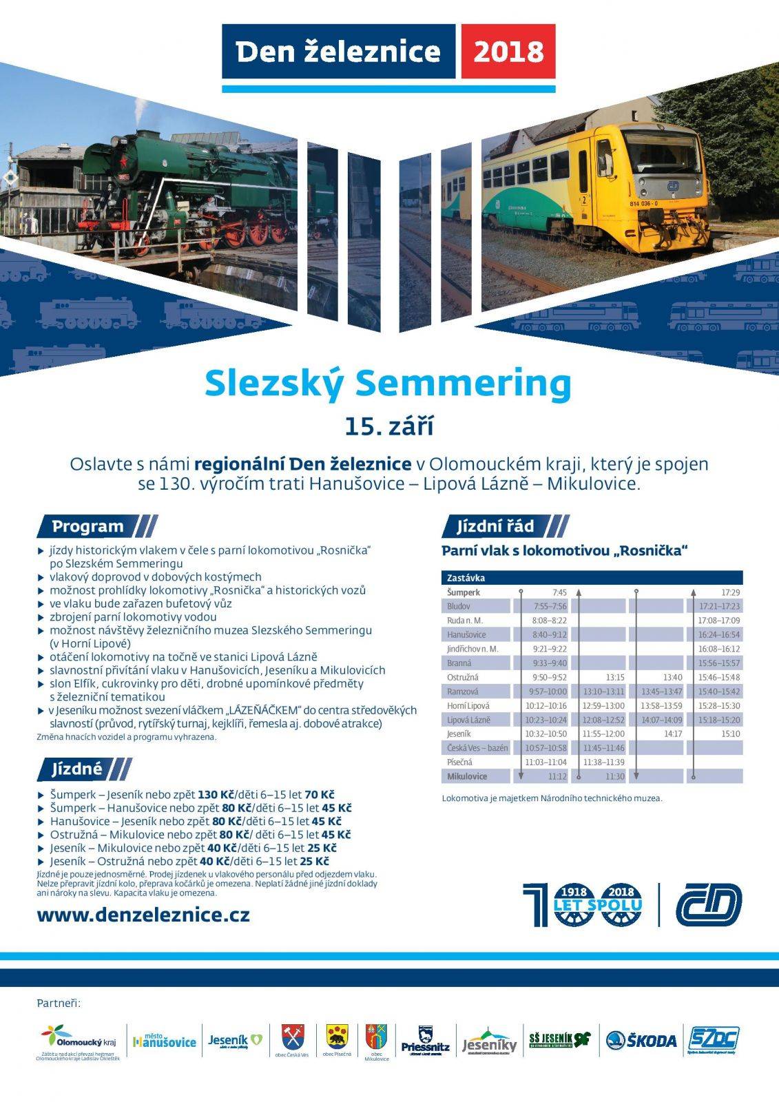 Regionální Den železnice 15. 9. 2018