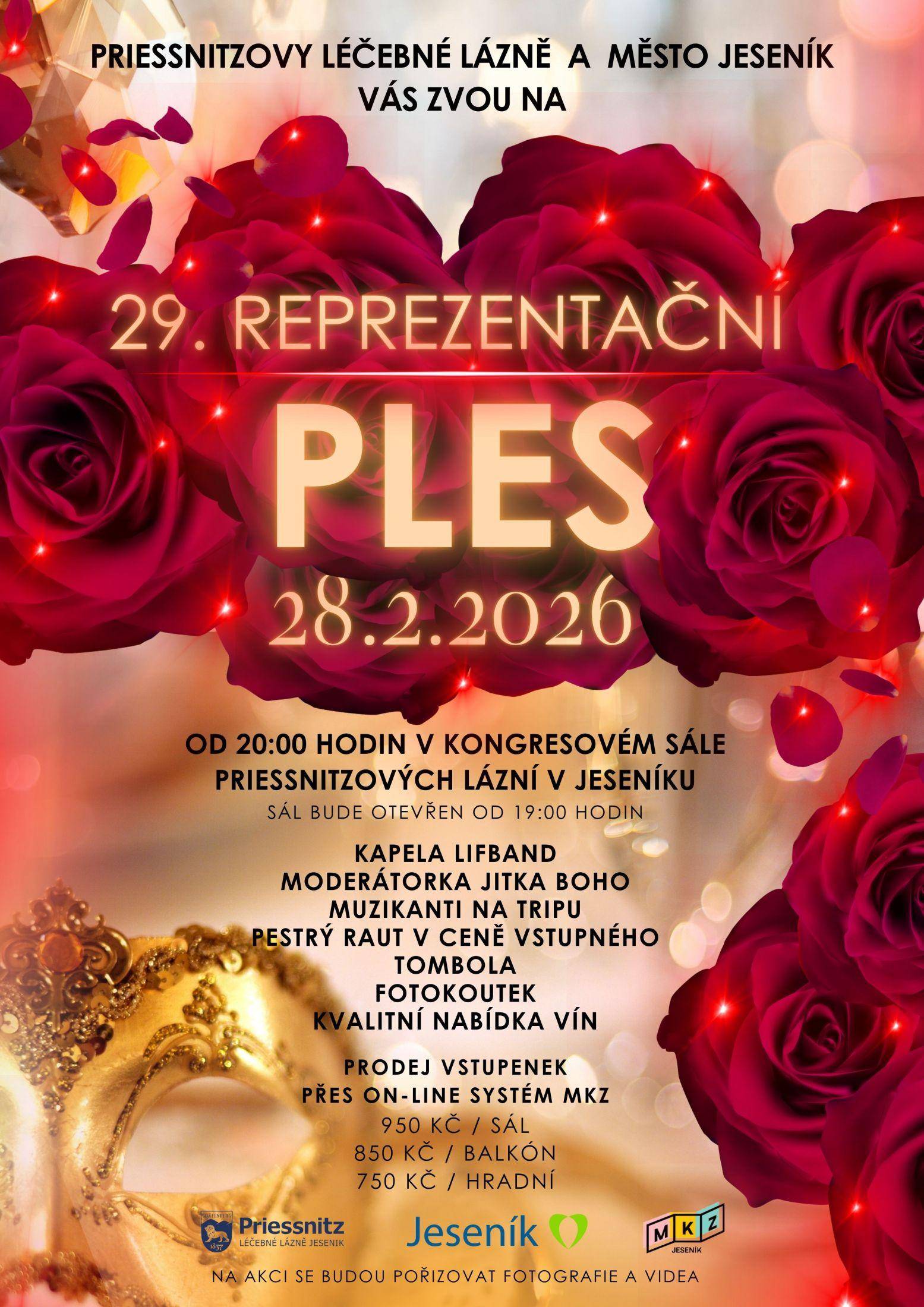 29. Reprezentační ples Priessnitzových léčebných lázní a Města Jeseník