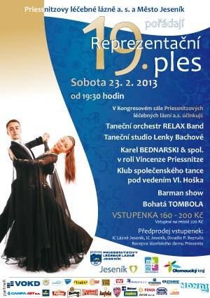19. Reprezentační ples Priessnitzových léčebných lázní a.s. a Města Jeseník