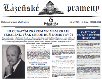 VYŠLY PODZIMNÍ LÁZEŇSKÉ PRAMENY