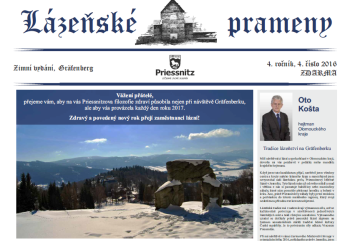 VYŠLO ZIMNÍ VYDÁNÍ LÁZEŇSKÝCH PRAMENŮ