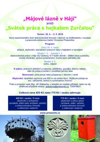 Májové lázně v Háji aneb „Svátek práce s hejkalem Zurčalou“