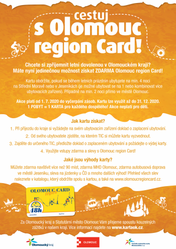 Cestujte s Olomouc region Card