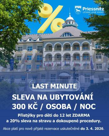 LAST MINUTE SLEVA 300 Kč / osoba / noc